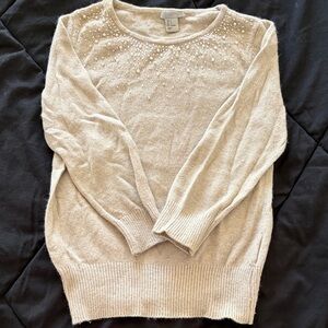Women's Pearl Embellished Sweater